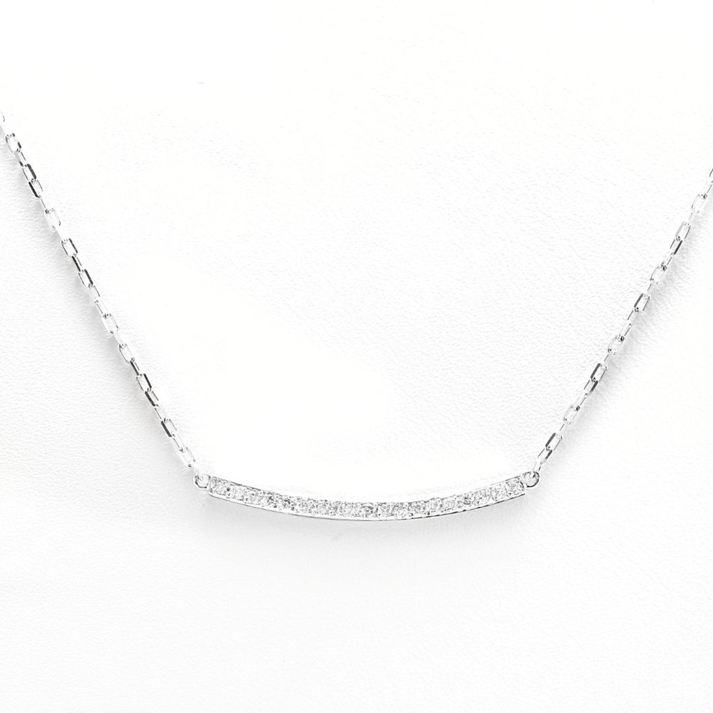 0.25 Ct 14k Solid White Gold Chain Necklace